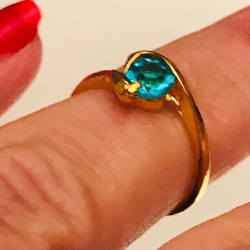 🌻3/25.00 Birthstone Stackable Single Stone Ring - Picture 2 of 3